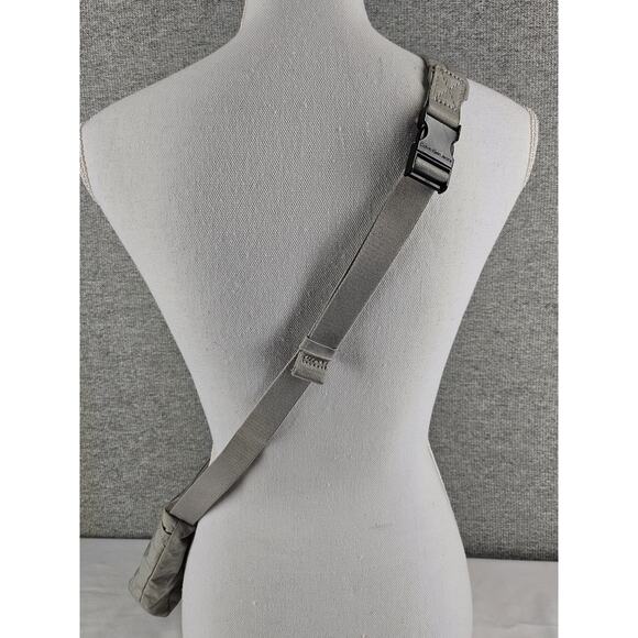 CALVIN KLEIN WOMEN'S GRAY CITY NYLON SHOULDER CROSSBODY BAG LIGHT 10"L x 5"H - Picture 3 of 16